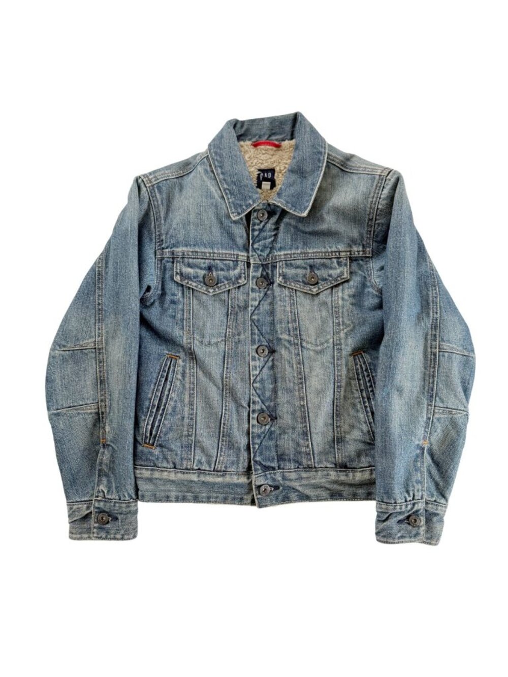 GAP Kids Sherpa-Lined Denim Trucker Jacket - Medium Wash